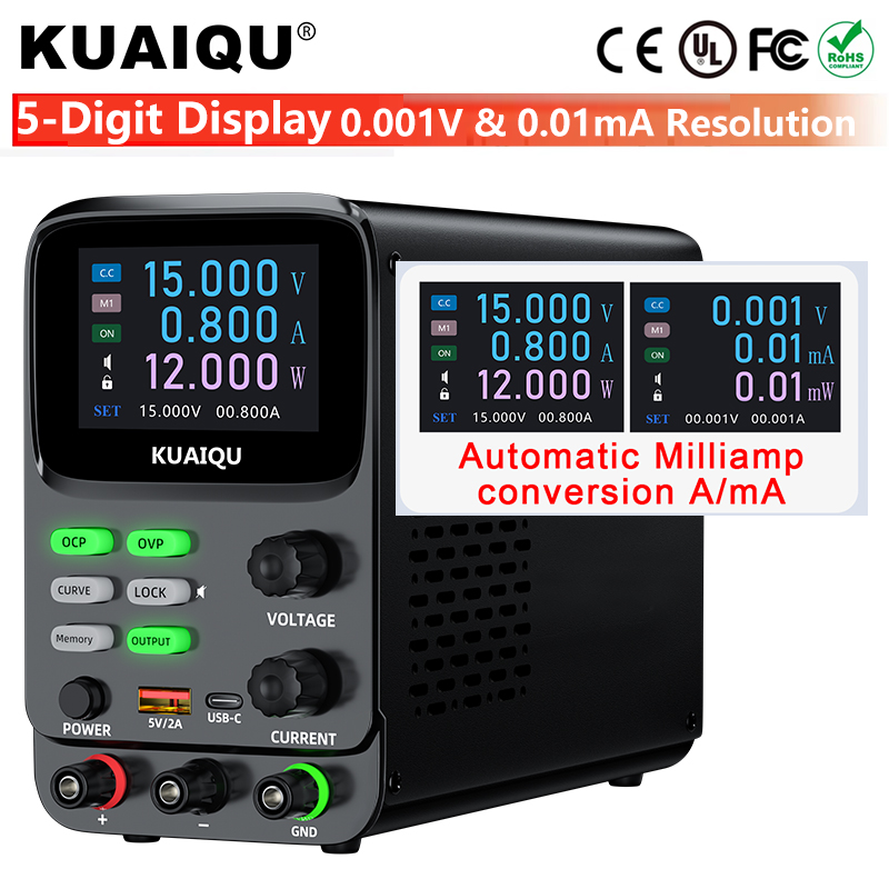KUAIQU 5-digit Power Supply Ad - огляд і ціна Programmable Dc Power Supply 30V 10A