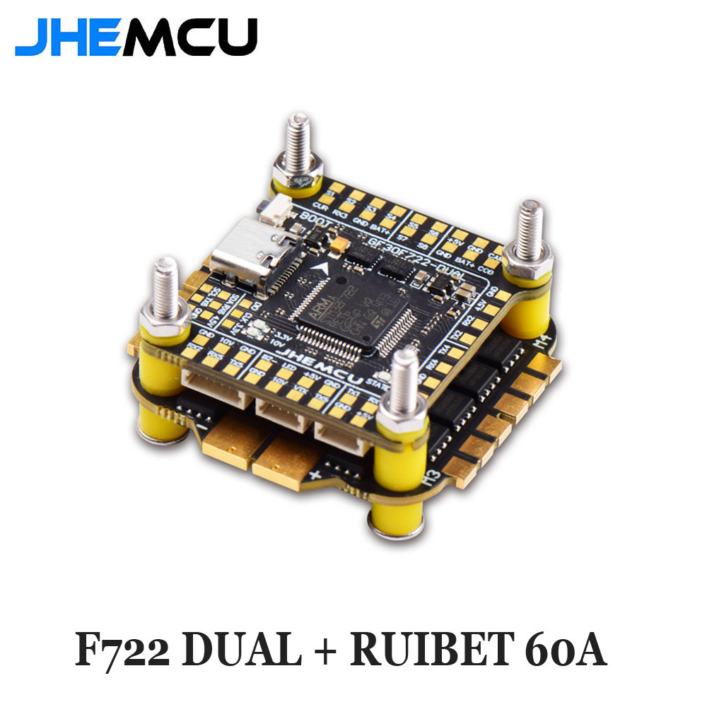 Jhemcu F7 Stack F722 Dual Flig - огляд і ціна Fpv Flight Controller F7 Stack 60A