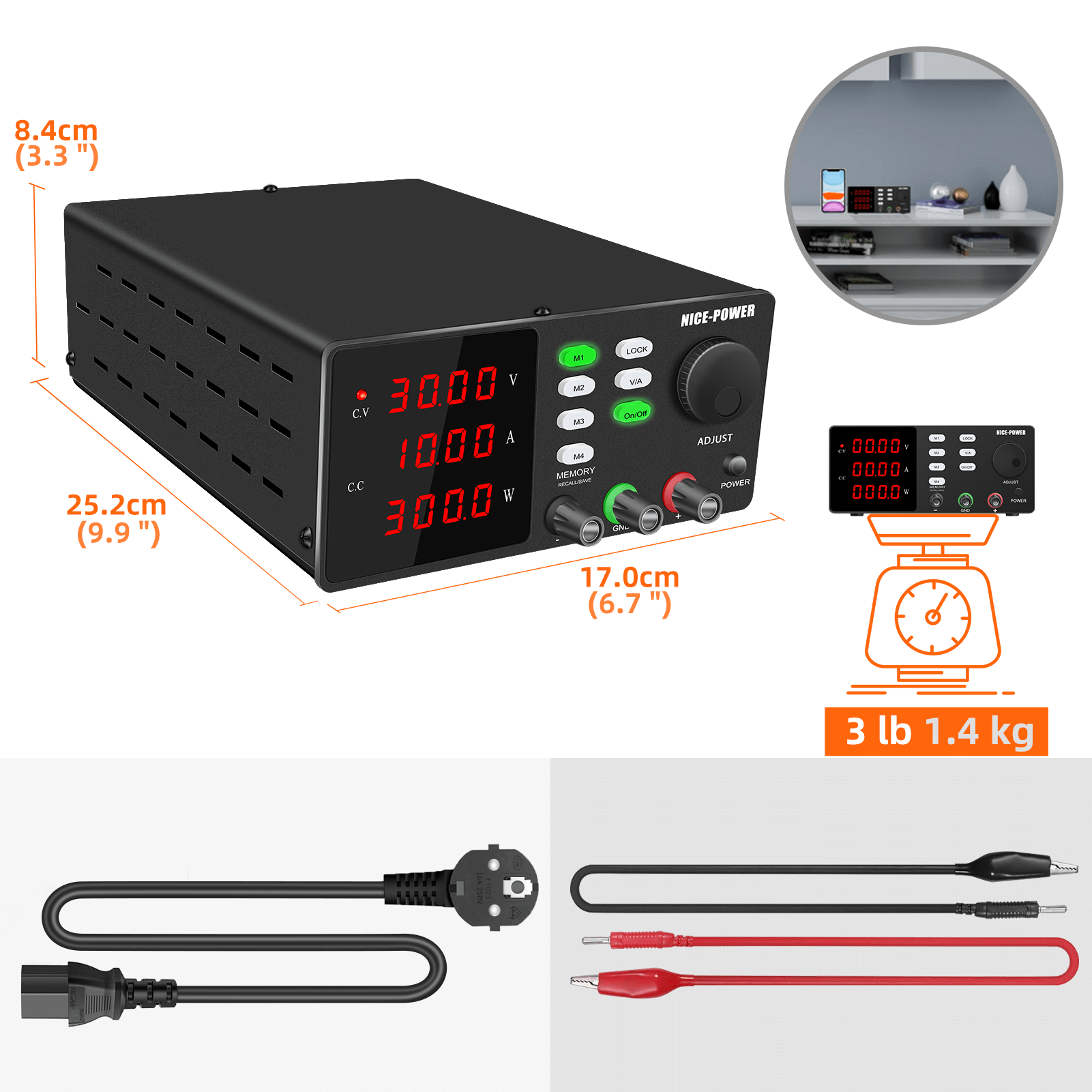 NICE-POWER RS232 Programmable  - огляд і ціна Programmable Dc Power Supply 30V 10A