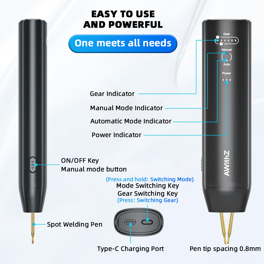 Awithz Portable Battery Spot W - огляд і ціна Spot Welder 18650 Battery Pack